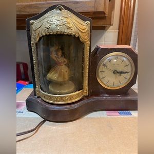 Vintage Dancing Ballerina United Electric Clock Corp Model 870 Animated & Music